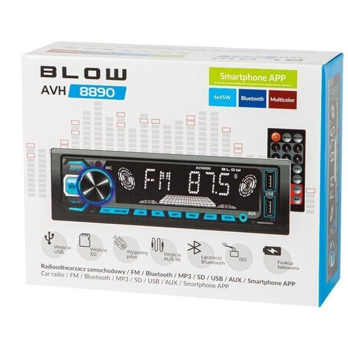Autoradio BLOW - AVH-8890 - Bluetooth - USB - SD - 1 DIN