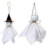 Хэллоуин Привидение Подвесное Украшение Маленькое Летающее Привидение Украшение на Дерево Деревенское Белое Тканевое Привидение для Декора Дома с Привидениями Двора Дерева