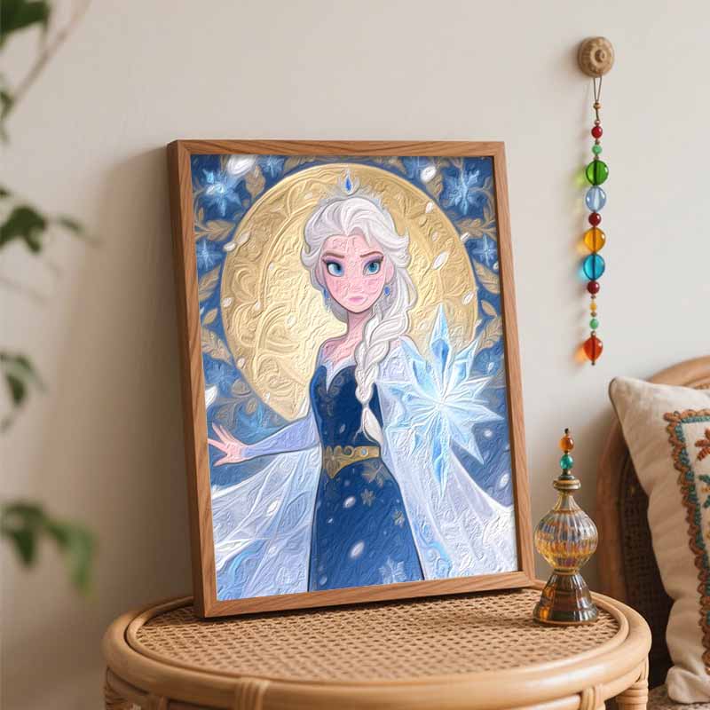 Disney Цифровой набор для рисования маслом «Ледяная королева» ручной работы DIY для домашнего декора