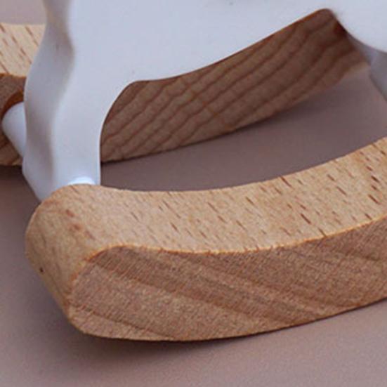 Doll House Accessories Rocking Wooden Trojan Horse Smooth Surface Anti-crack Good Detail Photo Prop Dollhouse Miniature Dollhouse Toy