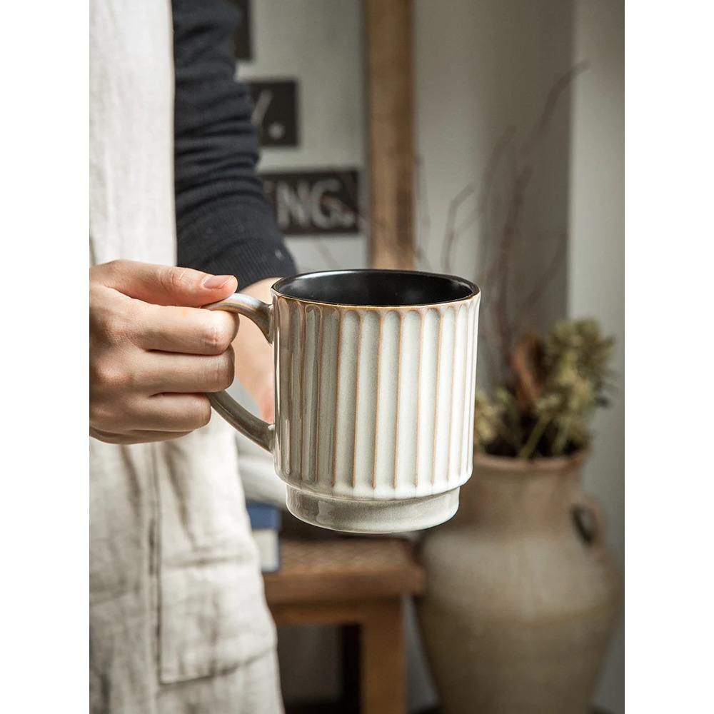 Креативная кружка для завтрака, молока, милая керамическая чашка, бытовая, большой емкости, ретро кофейная чашка