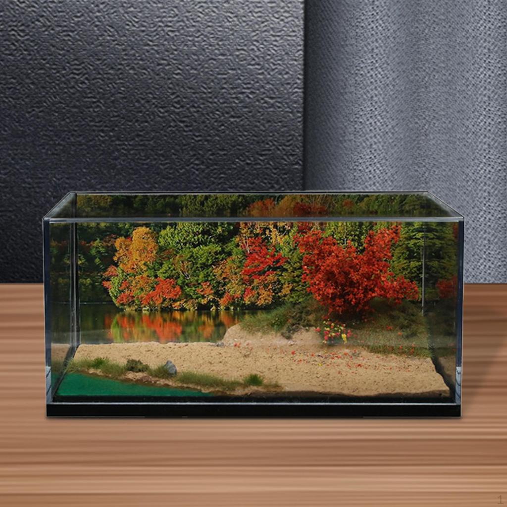 1/64 Scale Model Car Scene Diorama with Display Case Layout Decoration DIY Backdrop