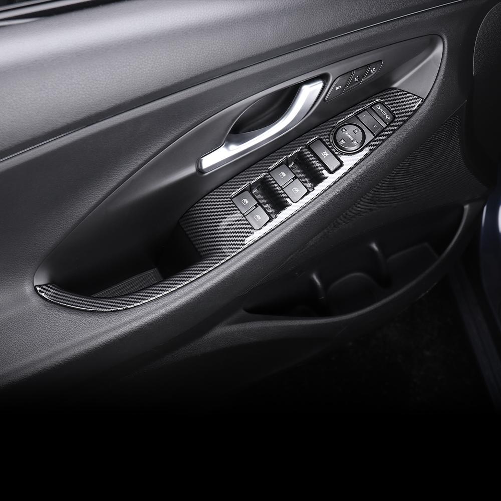 4* For Hyundai I30 I30N LHD/RHD Car Interior Window Control Switch Button Panel Cover Decorative Styling Accessories