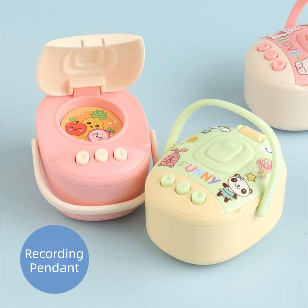 Sound Recording Recorder Toy Pendant Multicolor Keyring Pendant Simulated Rice Cooker Keychain Toy