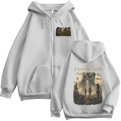 Винтажное худи на молнии Clair Obscur Expedition 90-х годов для мужчин и женщин, для игры, косплея, косплей-одежда, пуловер, свитшот, пальто