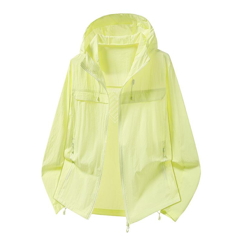 1011 New Outdoor Sunscreen Clothing Women's Hooded Light and Breathable Ice Silk Sunscreen Clothing Men's UPF10 + Summer Skin Clothing