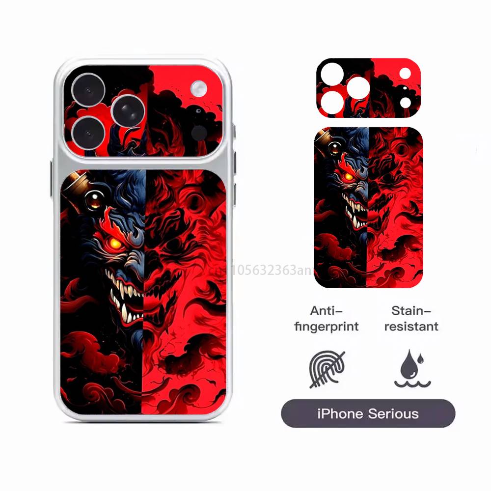 Самурайская Маска Хання Принт Призрака HD/Матовые Пленки Полного Покрытия Для iPhone 17 Pro Max 17 Pro