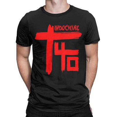 Оригинальная футболка с рисунком группы Indochine для мужчин и женщин, хлопковая футболка, одежда