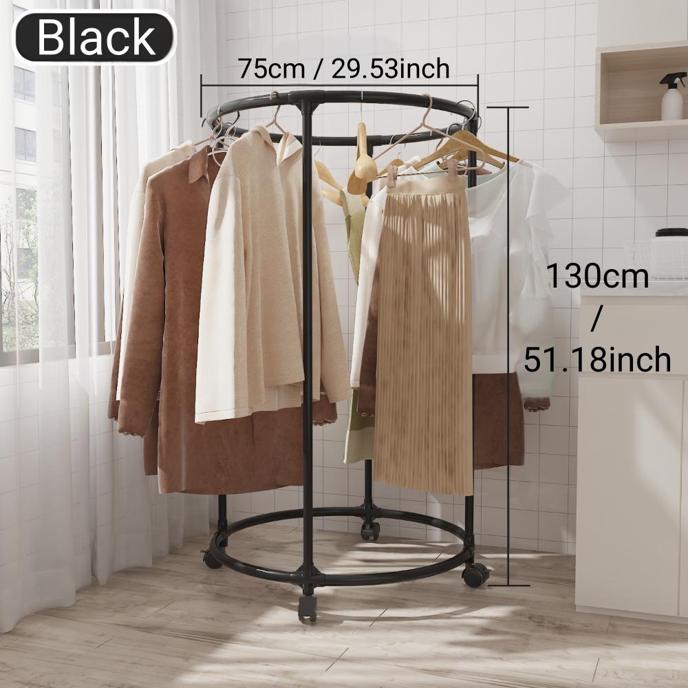 Витрина для одежды, вращающаяся на 360°, круглая сушилка с колесами для спальни, балкона, магазина одежды, комнаты для прямой трансляции
