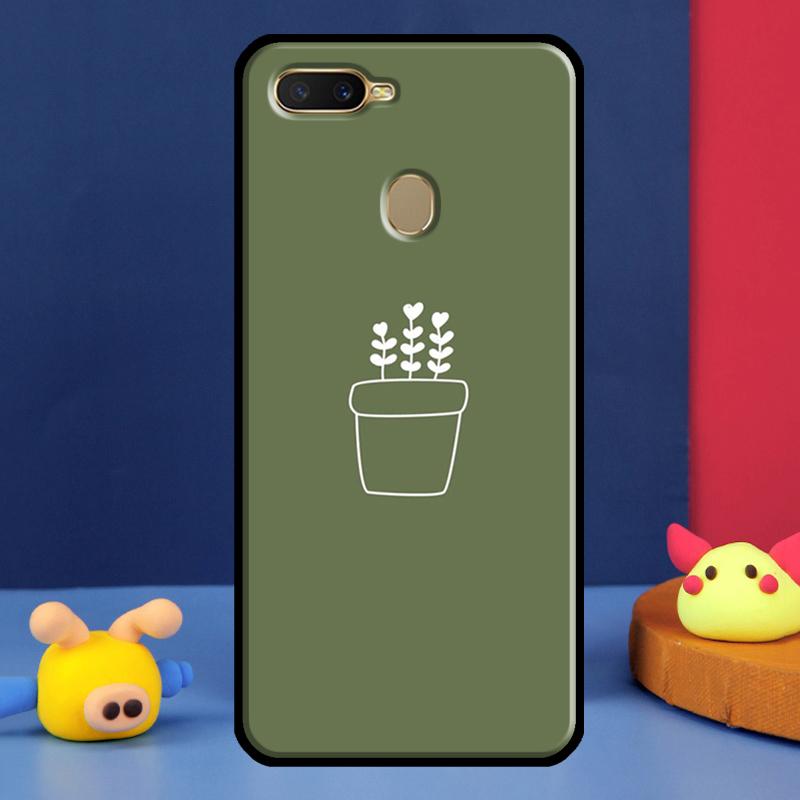 Зеленая эстетика Для Oppo A54 A57 S A78 A58 A98 A5 A9 A91 A15 A16 A17 A52 A72 A76 A96 A74 A94 A77 Чехол для телефона