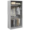 VidaXL Wardrobe Sonoma Grey 100x50x200 Cm Engineered Wood, Storage Cabinet, Wardrobe Organizer, Cabinet, 3307806