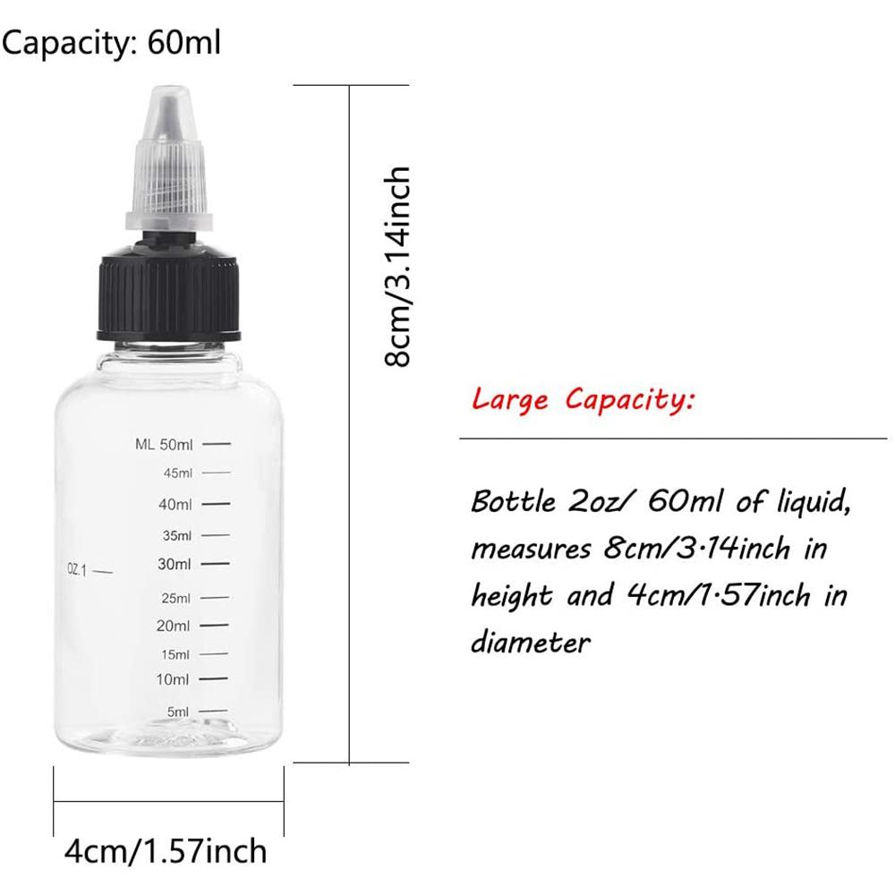 Container Squeezable Transparent Refillable Bottles Dropper Bottles Tattoo Ink Bottles Makeup Tools