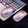 Тонкая перезаряжаемая Bluetooth/USB беспроводная мышь со светодиодной подсветкой RGB для планшетных ПК и iPad