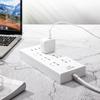 Deli 18284-03 Power Strip, 6 Outlets, 3 USB, 3m Cord, White 2-Pack CN plug (adapter included)