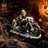 Креативная фигурка мотоциклиста со скелетом, украшение для Хэллоуина, настольный орнамент, декоративная поделка, скульптура для дома, офиса, стола