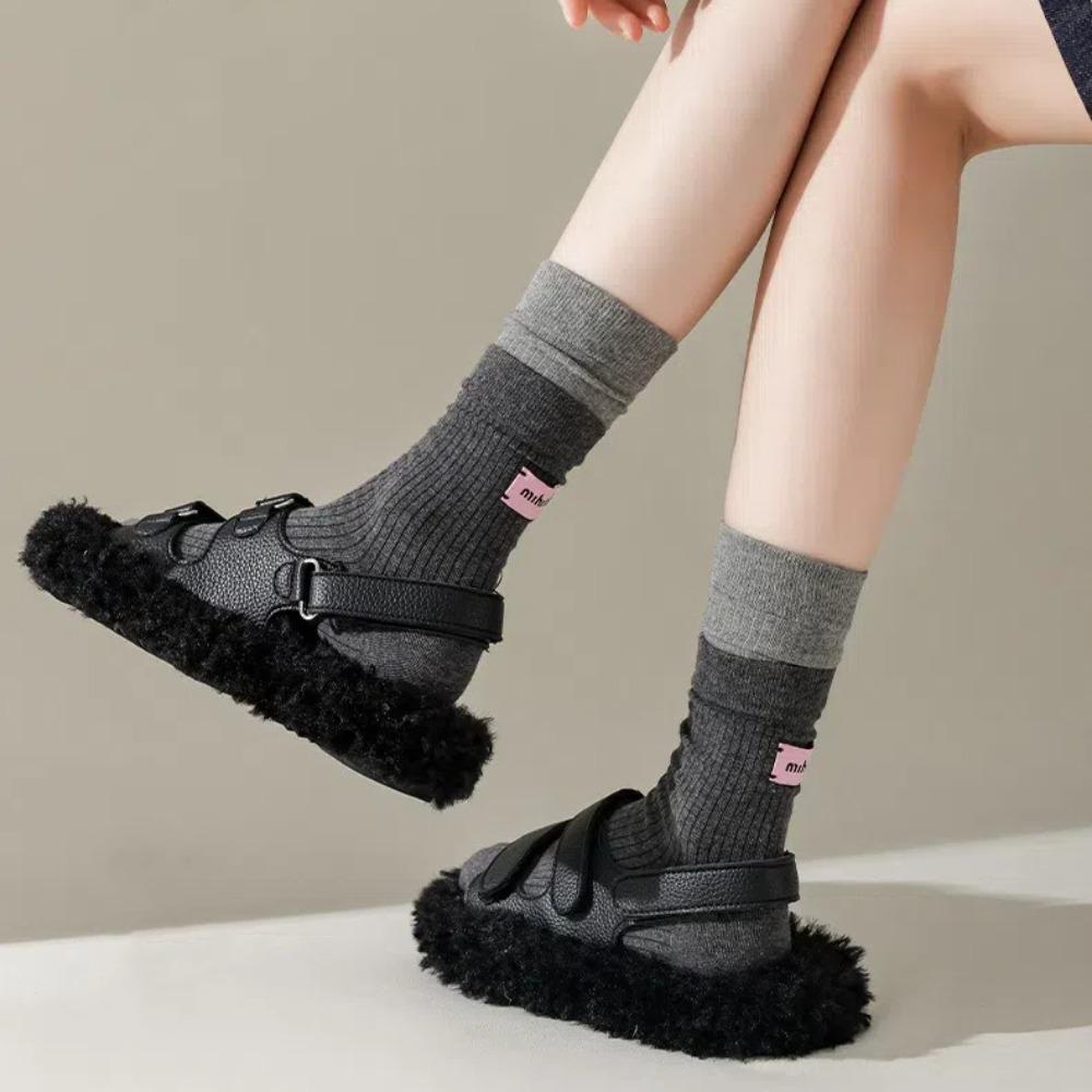 Женские носки Keep Warm Pink Label Snow Boot Socks Мягкие вязаные носки осень