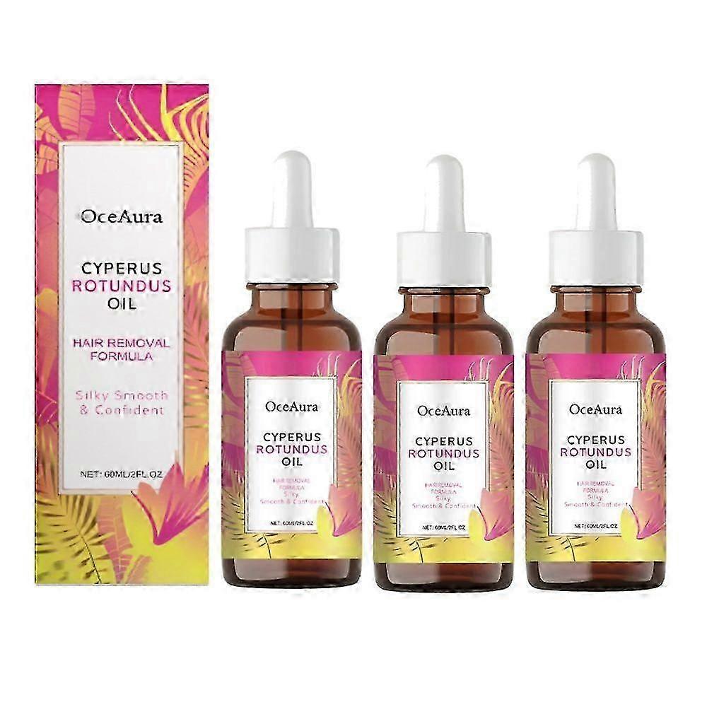 1-3X OceAura Cyperus Rotundus Oil for Hair Removal Soft Smooth Skin Care Deep Hydration Anti Hair Growth Inhibition After Shave Oil