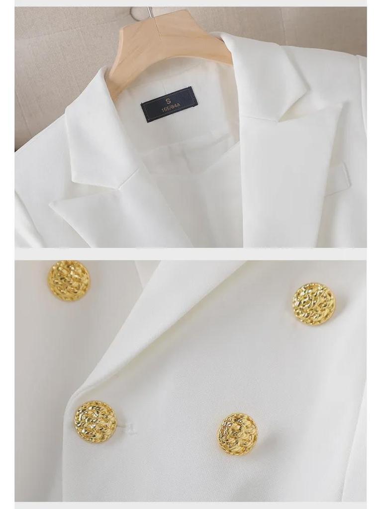 Zihong Women's White High-End Formal Suit Set - Goddess Style 8017