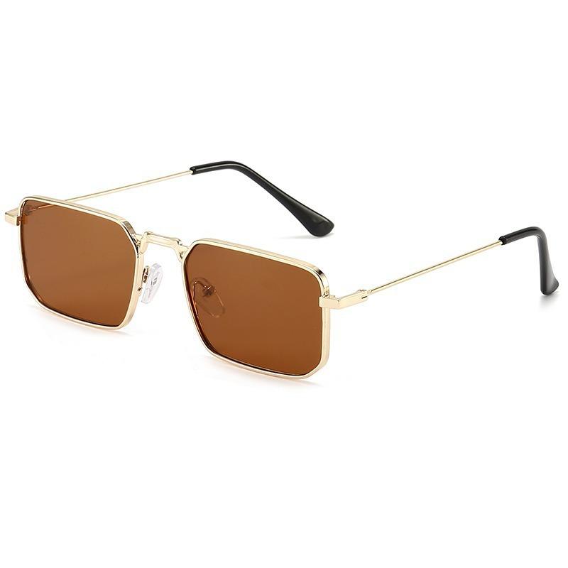 New European and American retro metal box shape glasses UV protection fashion sunglasses sunglasses tide