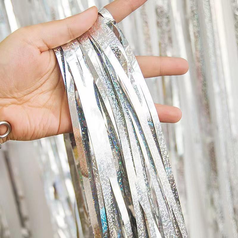 Holographic Silver Curtain 100X200Cm