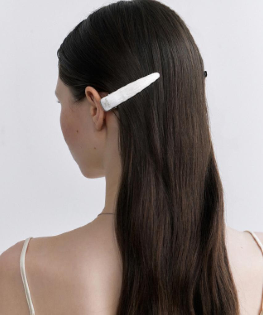 Byhyeres Clip-Click Taper Metal Hairpin M Set (White/Matte) Bh7H64766Wsxxx