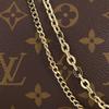 Louis Vuitton Мини-сумочка Pochette с двойной цепочкой, классическая, с монограммой, из канваса с покрытием, кожаная, ручная, наплечная, кроссбоди, миниатюрная, женская, коричневая, M82510