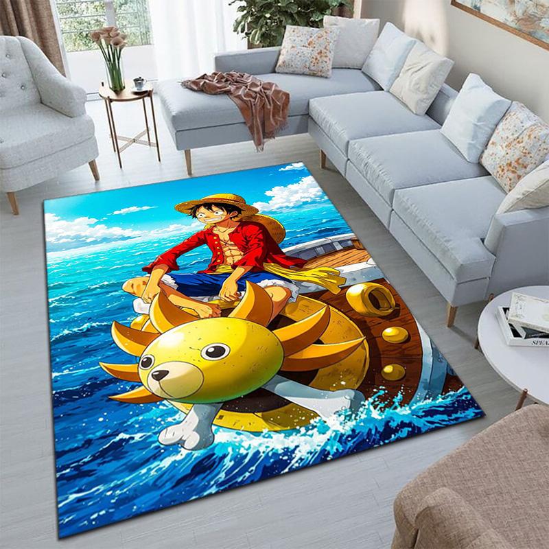 В главных ролях японский мультфильм ONE PIECE Манки Д. Ковер Luffy подходит для гостиной и спальни, коврики для прихожей, офиса, балкона, декоративный ковер V21