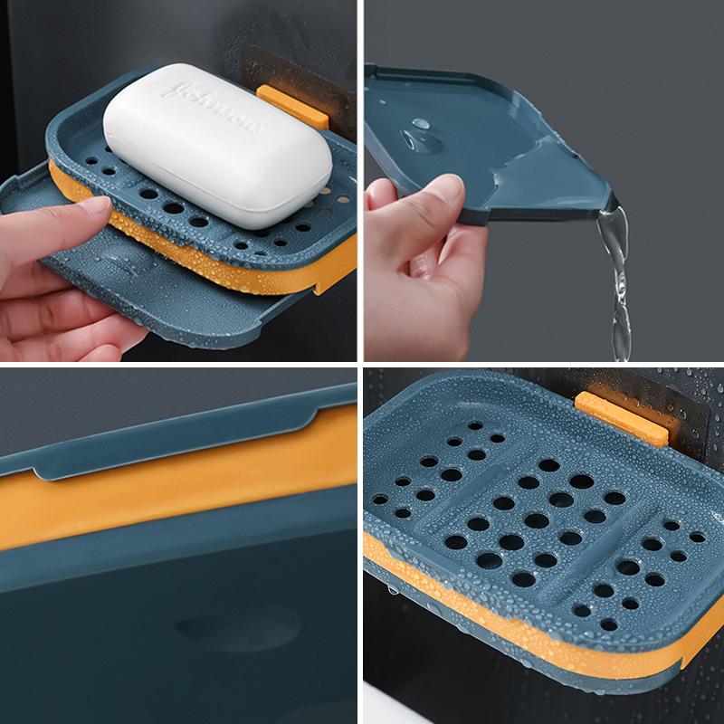 1 шт., нескользящий держатель для мыла, сильная всасывающая стойка для слива мыльницы, бытовая присоска, настенная мыльница