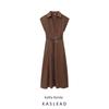 Kaslead New Women Clothes Western Style Fashion With Belt Midi Dress 5029168