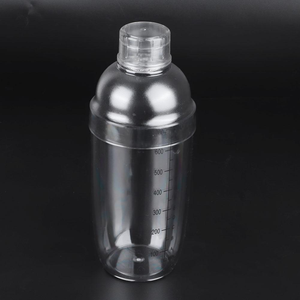 PC Cocktail Shaker with Scale Milk Teapot Juices Wine Plastic Cup for Home Bar Store700ml