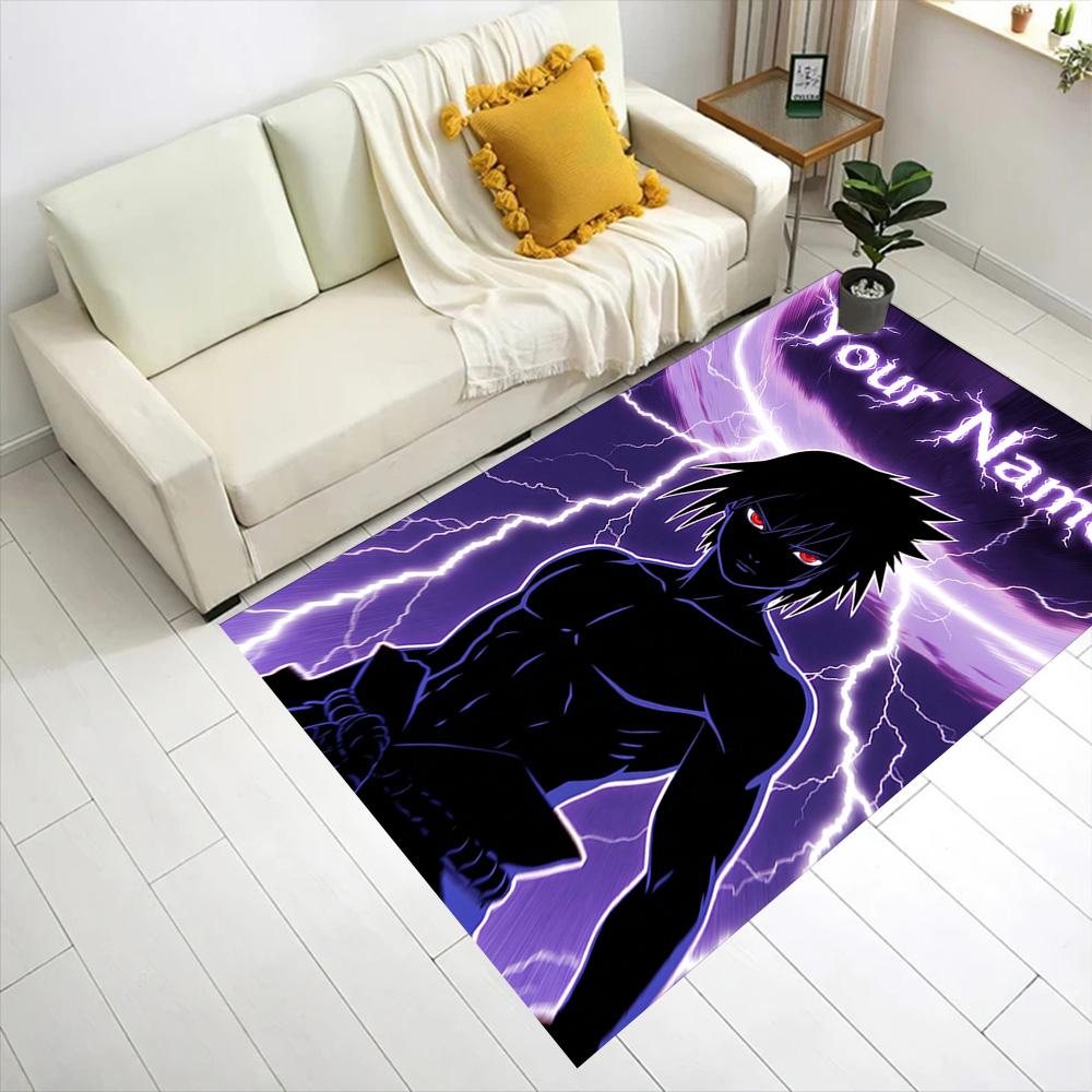 Naruto Character Customizable Name Floor Mat Design for Decorate room Dining Room Living Rooms Outdoor Antislip Carpet Anime Office Decor