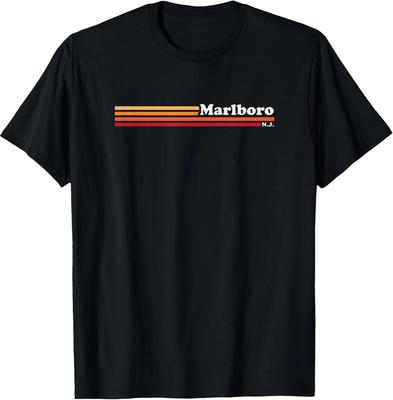Ретро футболка 1980-х с графикой Marlboro New Jersey