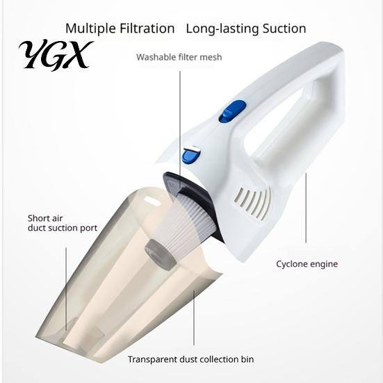 Crevice Nozzle Vacuum Handheld Car Cleaner, Cleaner and Air Duster, High Power Portable with Non Slip Handle for Car, Home, Office, Pet Auto