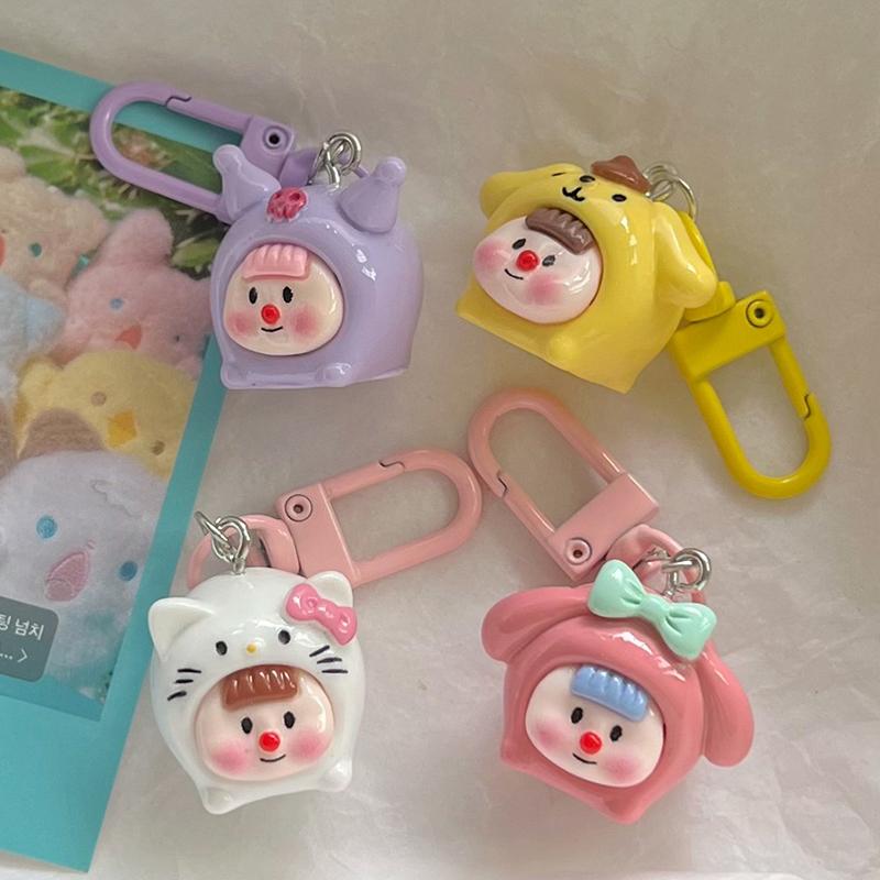 Брелок в виде мультяшной куклы, симпатичная трехмерная кукла, брелок, подвеска, креативный рюкзак, украшения, аксессуары, подарки