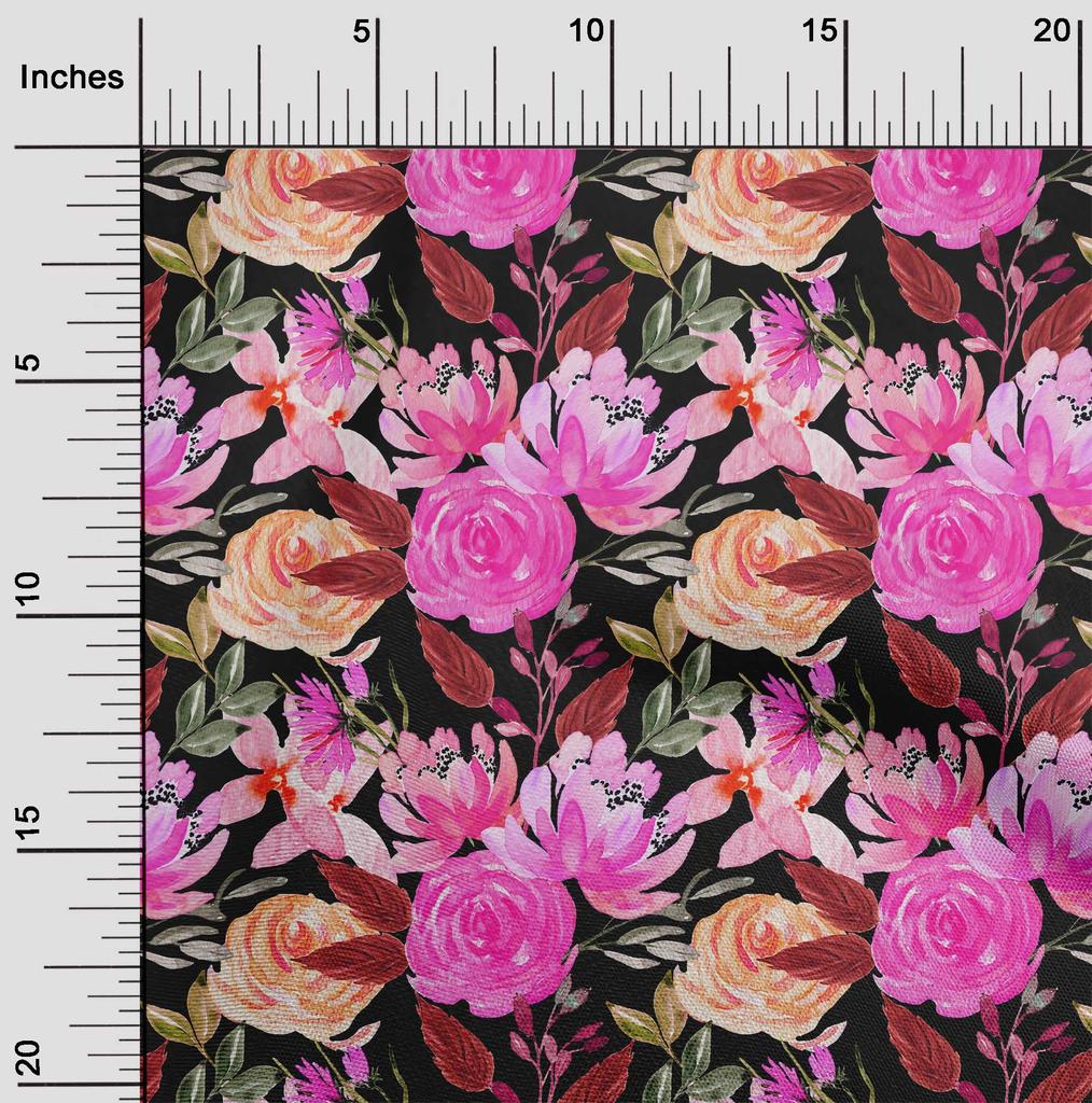 oneOone Cotton Flex Lime Green Fabric Florals Sewing Fabric By The Yard Printed Diy Clothing Sewing Supplies 40 Inch