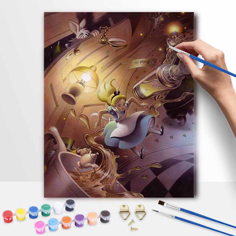 Disney Картина маслом Алиса в Стране чудес painting art handmade diy painting домашний декор подарок