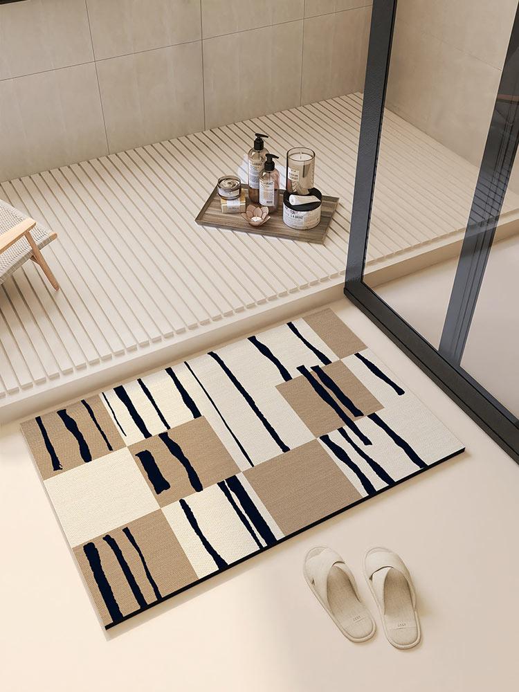 Коврик для ванной Ins Коврик для ванной комнаты Впитывающий противоскользящий коврик для душа Быстросохнущий коврик для пола Туалетный коврик Коврик для двери Моющийся