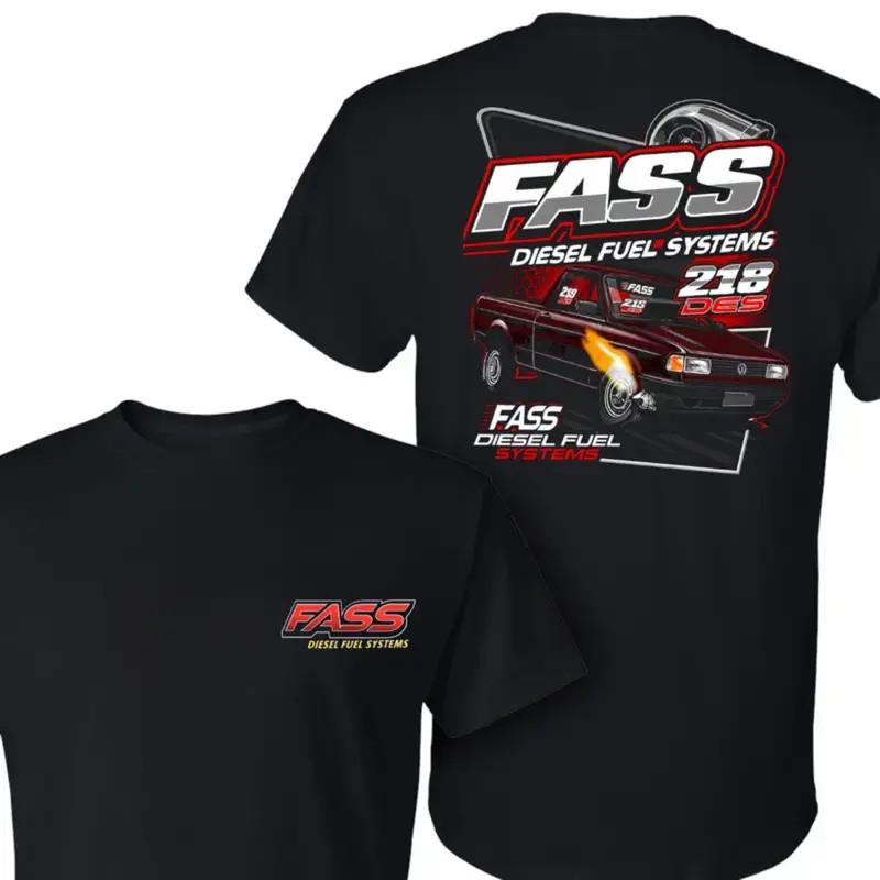 FASS Diesel Racing T-Shirt 2 Sided Truck Graphic Tee Cotton Unisex