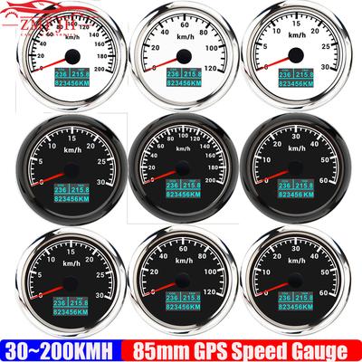 ZMFJH 30~200 КМ/Ч 85 мм GPS Спидометр с Антенной COG Одометр Поездки 7 Цветов Подсветки Измеритель Скорости для Автомобиля, Лодки, Яхты