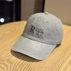 Spring and summer Korean style new women's cowboy hat with embroidered letters, soft-top couple's outdoor baseball cap, men's sun-shading duckbill