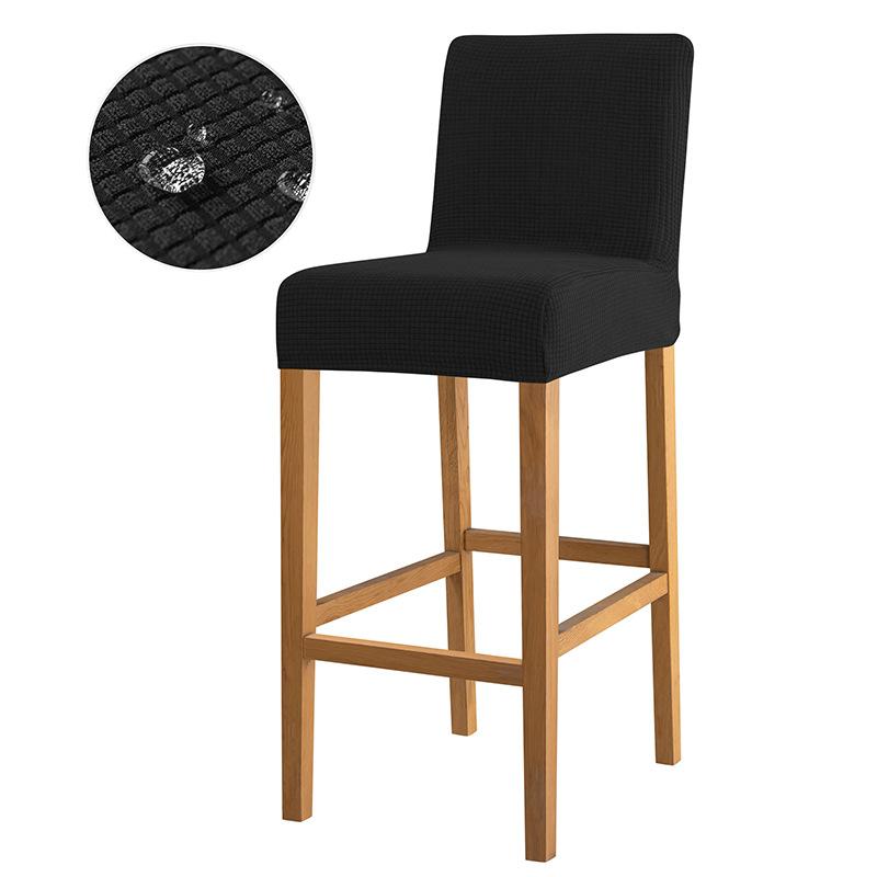 Водонепроницаемый чехол на барный стул, эластичные чехлы на стулья с короткой спинкой, съемные моющиеся, против царапин, против грязи, защита для сидений для домашнего декора