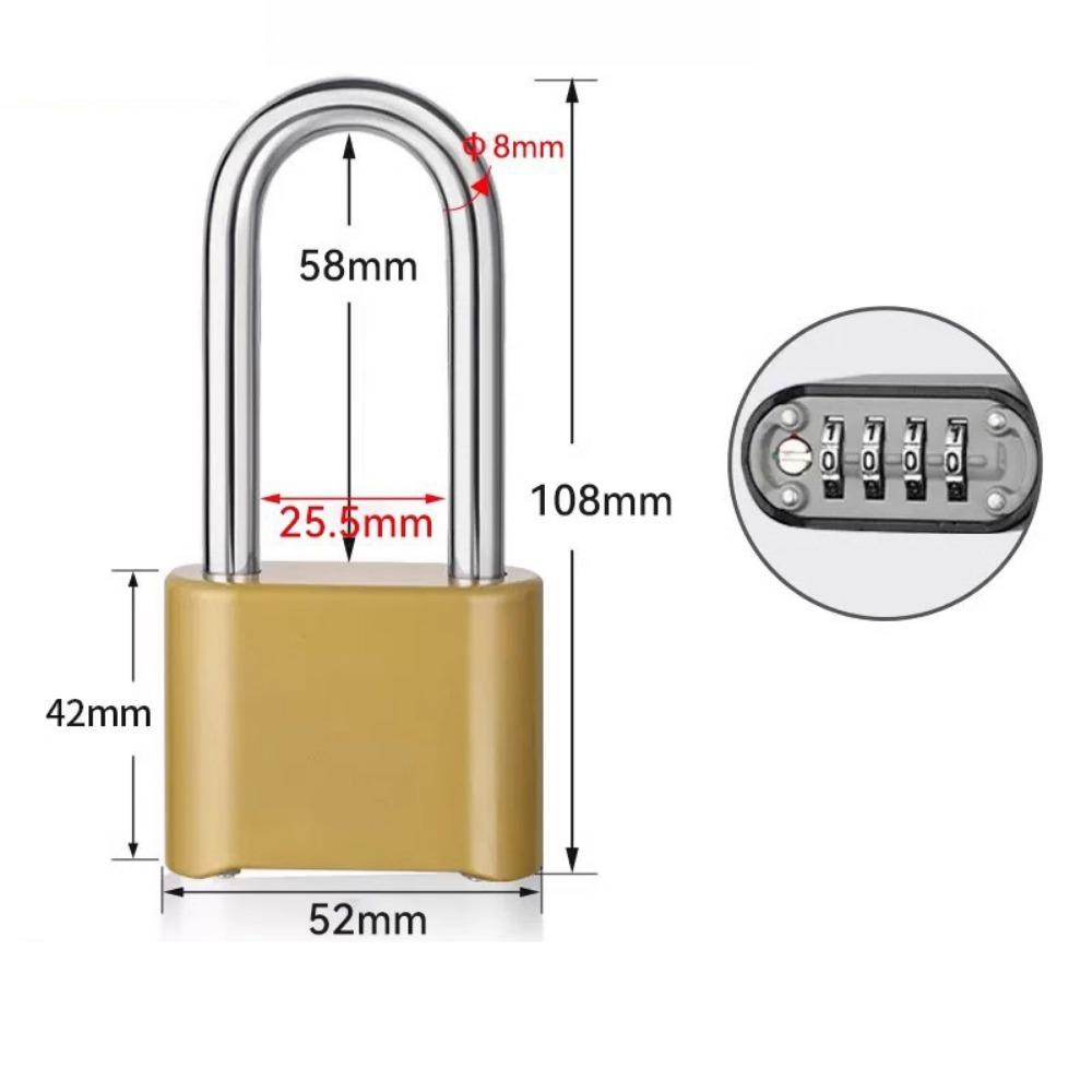 Waterproof Number Combination Padlock Safe Anti-theft Lock Practical 4-Digit Password Lock Toolbox