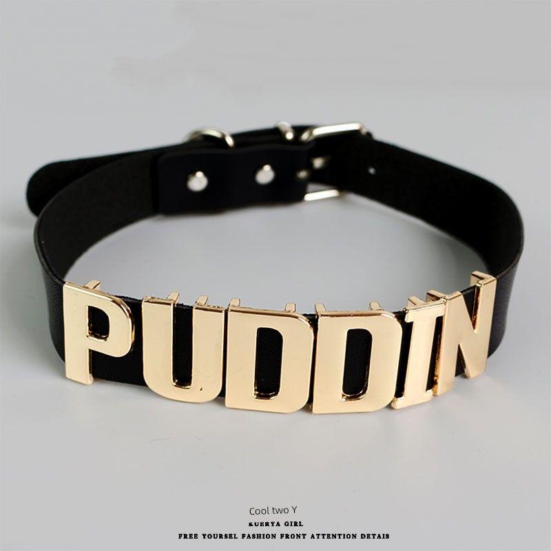 Cool European and American Punk Metal Letter Collar Y2g Millennium Sexy Clavicle Chain Choker Necklace Neck Accessories Tide