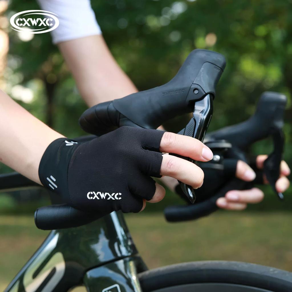 Cxwxc Bicycle Cycling Short-Finger Gloves Summer Half-Finger Breathable Road Mountain Bike Sports Sun Protection Gloves Autumn