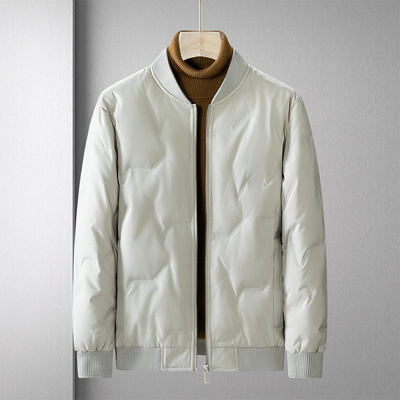 Down Jacket Men's Winter New Fashion Fashion Stand Collar Loose Light and Warm Casual Bread Jacket Trendy Brand Men's Clothing