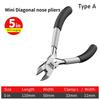 1Pcs Diagonal Mini Pliers Needle Nose Pliers Wire Cutting Pliers  For DIY Small Jewelry