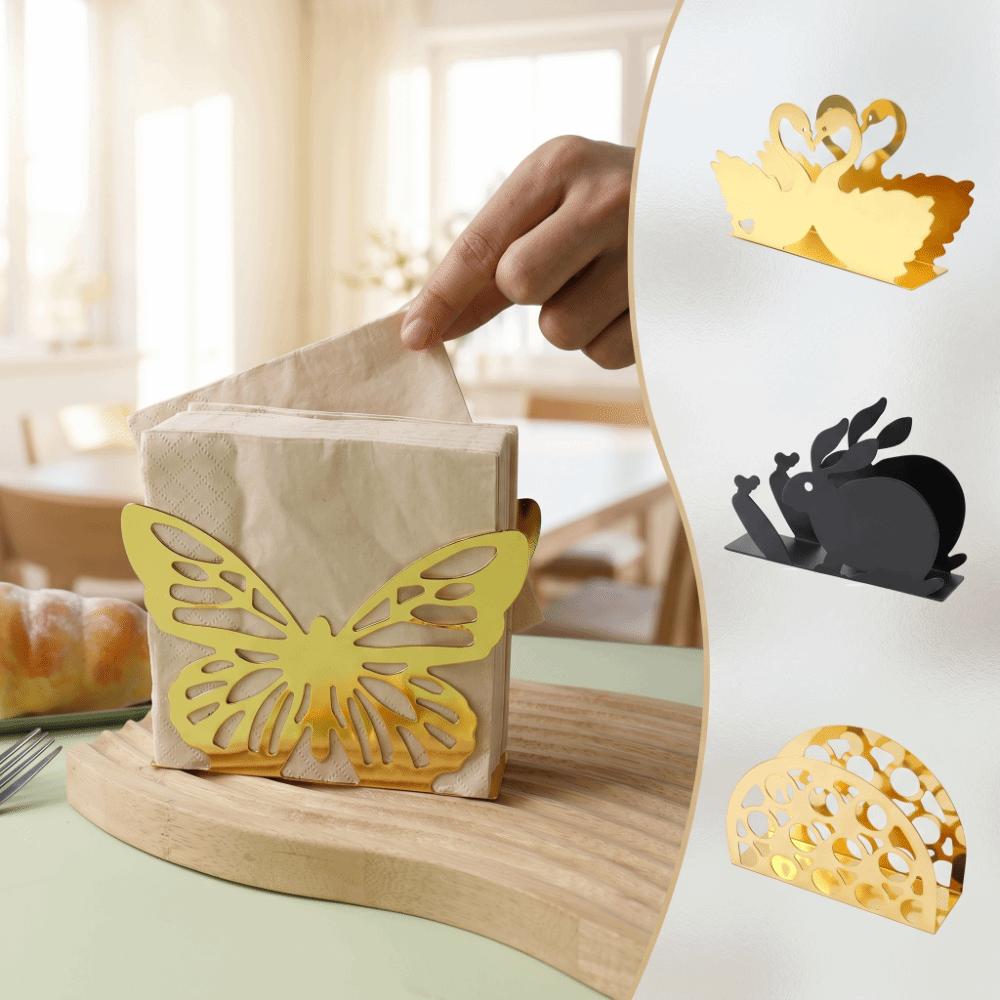 Iron Napkin Storage Vertical Design Napkin Organizer Paper Towel Holder Restaurant