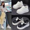 Platform White Shoes Women's 2025 Autumn New Small Height Increase Versatile Muffin Shoes Popular Casual Sports Board Shoes