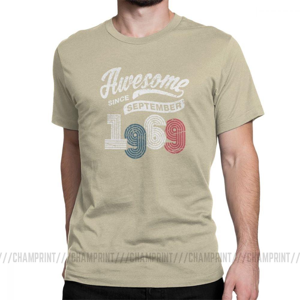 Awesome Since September 1969 T Shirt Vintage 50 Years Old 50Th Birthday Gift Men S T