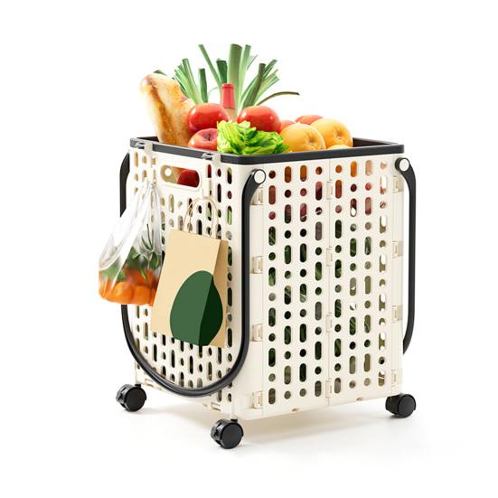 Yousheng Складная тележка для покупок Складная хозяйственная тележка с поворотными колесами на 360 градусов Легкая складная тележка на колесиках с крючками для продуктов